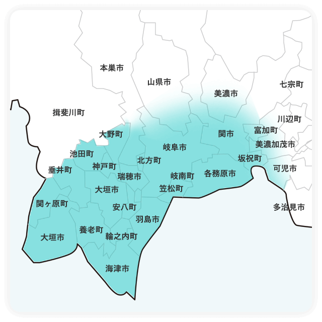 岐阜市周辺地図